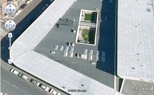 Vue du champ photovoltaïque